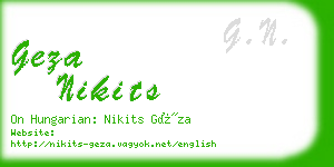 geza nikits business card